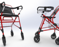 An accessory for installation by an existing walker to convert it into a chair - PATENT